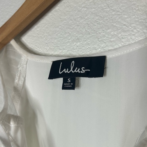 Lulus Sweetest Delight White Ruffled Short Sleeve Maxi - Picture 4 of 6